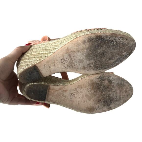 Loeffler Randall Harper Espadrille Wedge Sandal Pink Size 10 - Picture 5 of 5